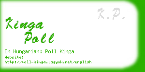 kinga poll business card